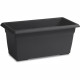 Bac a fleur rectangulaire MEDITERRANEO - 60L - 80 cm - Plastique - Anthracite