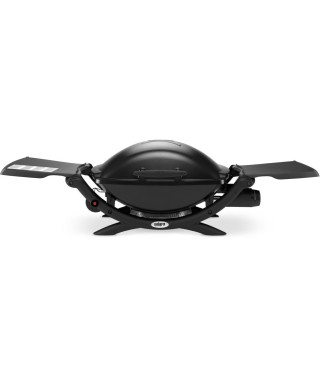 Barbecue a charbon WEBER Q2000 Black - 2 grilles de cuisson 55x39 cm - Cuve aluminium - Etageres rabattables