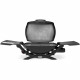 Barbecue a charbon WEBER Q2000 Black - 2 grilles de cuisson 55x39 cm - Cuve aluminium - Etageres rabattables