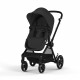 CYBEX Pack Poussette Trio EOS BLACK Moon Black : Poussette convertible 2en1 + Siege auto Aton B2 i-size + Hamac convertible N…