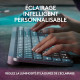 Clavier Sans Fil - LOGITECH - MX Keys S - Bluetooth - Rétroéclairé - Touches silencieuses - Gris clair