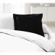 LOVELY HOME Lot de 2 Taies d'Oreillers 100% coton 63x63 cm - Noir