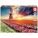 EDUCA - Puzzle - 1500 CHAMPS DE TULIPES