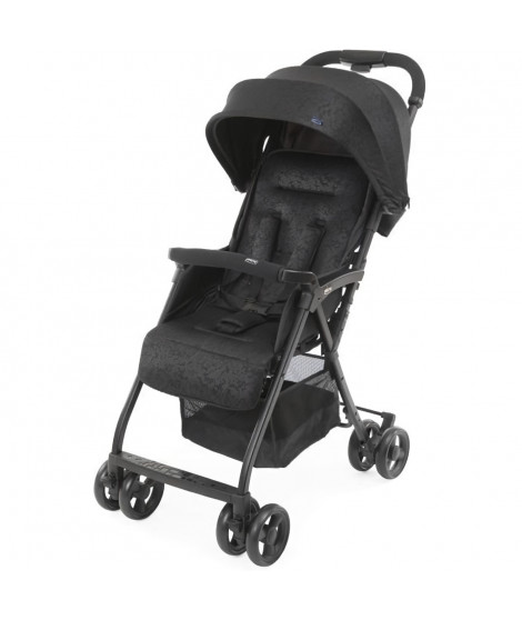 CHICCO Poussette compacte Ohlala 3 -  Des la naissance - Jusqu'a 15kg - Dossier inclinable - Arceau de sécurité - Jet black