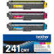 Pack Toners TN241CMY-BROTHER-Cyan, Magenta, Jaune-3x1400 p.-DCP-9015, DCP-9020, HL-3140, HL-3150, HL-3170, MFC-9140, MFC-9330…