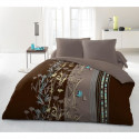 Parure de couette microfibre HOME PASSION PHILOSOPHIE - 1 housse de couette 240 x 260 cm + 2 taies d'oreiller 63 x 63 cm - Bleu