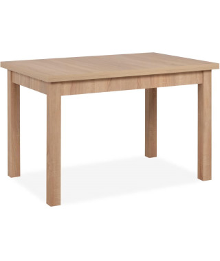 Table a manger extensible LONGFORD - 6 a 10 personnes - Mélaminé chene - L120-200 x H76 x P80 cm