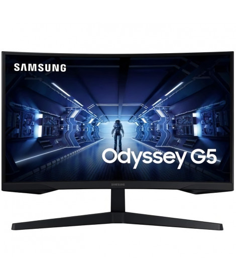 Ecran PC Gamer Incurvé - SAMSUNG - ODYSSEY G5 - G55T C27G55TQBU - 27'' WQHD - VA - 1 ms - 144Hz -  HDMI / DisplayPort - AMD F…