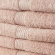 TODAY Essential - Lot de 5 draps de bain 70x130 cm 100% Coton coloris rose