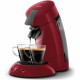 Machine a café dosette SENSEO ORIGINAL Philips HD6553/81, Booster D'arômes, Crema Pus, 1 ou 2 tasses, Rouge