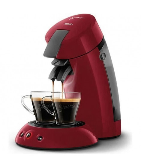 Machine a café dosette SENSEO ORIGINAL Philips HD6553/81, Booster D'arômes, Crema Pus, 1 ou 2 tasses, Rouge