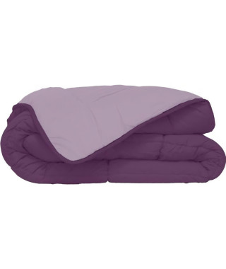 Couette Microfibre 400g/m² CALGARY Prune & Parme 240x260cm