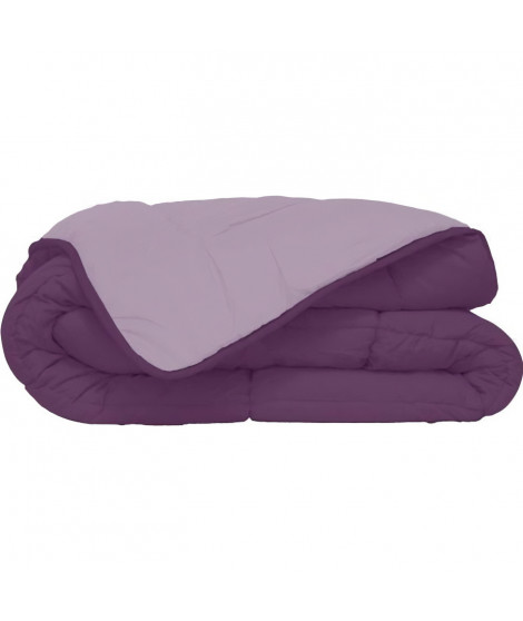 Couette Microfibre 400g/m² CALGARY Prune & Parme 240x260cm