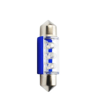 PLANET LINE Lot de 2 Ampoules LED - Navette C5W - 12 V - 0,40 W - 36 mm - Bleue