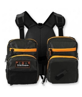 SAKURA Sac de peche Chest Packer - Orange et noir