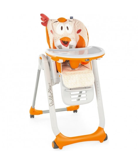 CHICCO Chaise Haute Polly 2 Start - 4 Roues fancy chicken