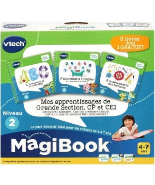 VTECH - Livre Interactif Magibook - Mes Apprentissages de Grande Section, CP et CE1