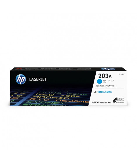 Cartouche de toner cyan HP 203A authentique pour HP Color LaserJet Pro M254/M280/M281 - HP