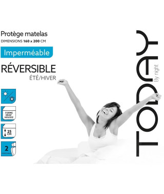 Protege matelas imperméable TODAY - 160x200 cm - Eté/hiver