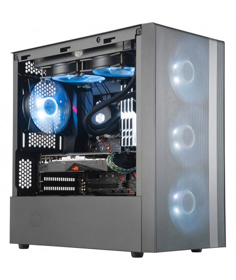 COOLER MASTER LTD BOITIER PC NR400 - 2xVentilateurs 120mm - Noir - Verre trempé - Format Micro ATX (MCB-NR400-KGNN-S00)
