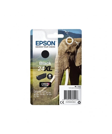 EPSON Cartouche d'encre T2431 XL Noir - Eléphant (C13T24314012)