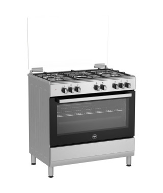 Cuisiniere LA GERMANIA - sel9mx - 5 feux gaz - four électrique - multifonction - Inox