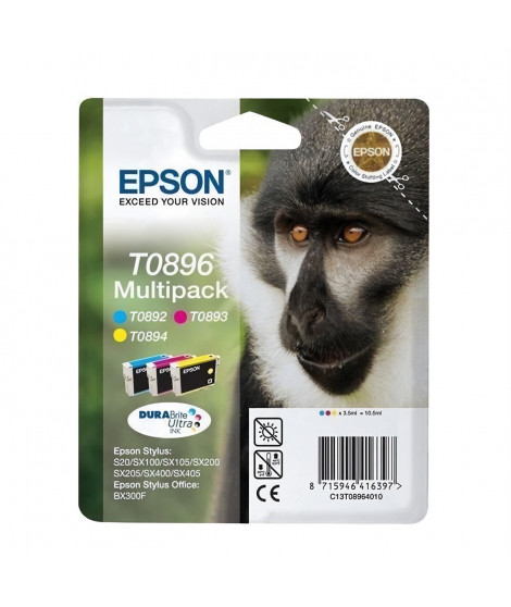 EPSON Multipack T0896 - Singe - Cyan, Magenta, Jaune (C13T08954010)