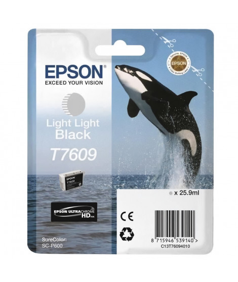 EPSON Cartouche d'encre T7609 Noir clair - Orque (C13T76094010)