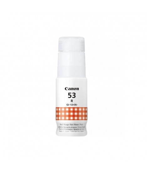 Bouteille d'encre - CANON - GI-53R - Rouge - Compatibilité PIXMA G650 et G550 - (4717C001)