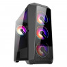 ABKONCORE BOITIER PC H300G Sync - Moyen Tour - rétro éclairage RGB - Noir - Verre trempé - Format ATX (ABKO-H-300G-SYNC)