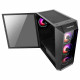 ABKONCORE BOITIER PC H300G Sync - Moyen Tour - rétro éclairage RGB - Noir - Verre trempé - Format ATX (ABKO-H-300G-SYNC)