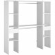 Kit dressing ARTIC EKIPA - Décor mélaminé blanc - 2 penderies + 2 tiroirs - L176 x P40 x H180 cm -Fabriqué en France