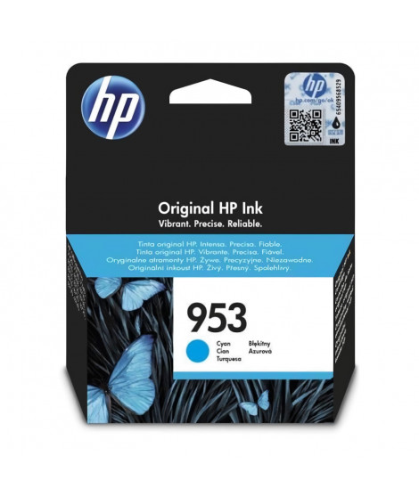 HP 953 Cartouche d'encre cyan authentique (F6U12AE) pour HP OfficeJet Pro 8710/8715/8720