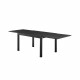 Table de jardin extensible rectangulaire 6 a 8 personnes - Gris foncé - En aluminium - 135 / 270 x 90 x 75 cm