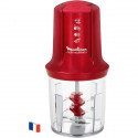 MOULINEX Mini Hachoir Électrique Multi Moulinette 3en1, Hacher, Mixer, Émulsionner, 2 Vitesses, 500 W, Rouge AT714G32