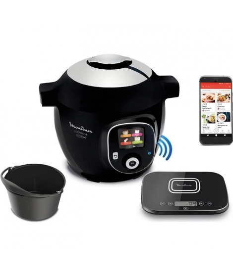 MOULINEX Cookeo+ Connect Multicuiseur, 6 L, Cuisson pression, Menus nteractifs, Recettes préprogrammées, Application dédiée C…