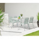 Lot de 4 fauteuils de jardin - Acier - Vert Céladon - Meuble de jardin - Métal - 4 personnes - 43 x 58 x 86 cm