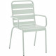Lot de 4 fauteuils de jardin - Acier - Vert Céladon - Meuble de jardin - Métal - 4 personnes - 43 x 58 x 86 cm