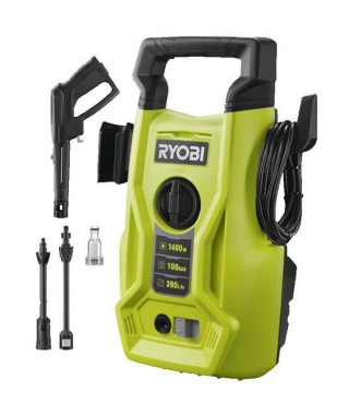 Nettoyeur haute pression RYOBI RY100PWA 1400 W - 100 bars - 360 L - flexible 5 m PVC - lance vario