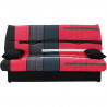 Clic clac 3 places DREAM - Tissu 100% Coton imprimé Piste Rouge - Couchage 125x190 cm - L190 x P92 x H96 cm