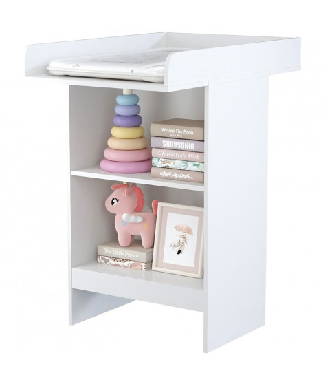 Commode a langer - POLINI KIDS - MARINA - 2 niches - Blanc