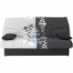 Clic clac 3 places DREAM - Tissu 100% Coton imprimé Ramage - Couchage 125x190 cm - L190 x P92 x H96 cm