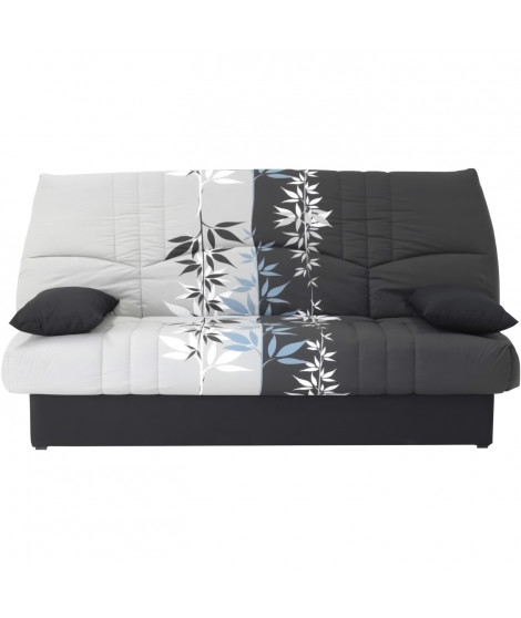 Clic clac 3 places DREAM - Tissu 100% Coton imprimé Ramage - Couchage 125x190 cm - L190 x P92 x H96 cm