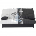 Clic clac 3 places DREAM - Tissu 100% Coton imprimé Ramage - Couchage 125x190 cm - L190 x P92 x H96 cm