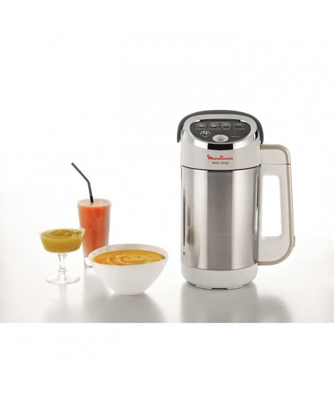 MOULINEX Blender chauffant, 1.2 L, 5 programmes, Double paroi, Maintien au Chaud, Soupe, Compote, Smoothies, Easy soup LM841B10