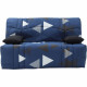 Banquette 2 places BZ DREAM - Tissu 100% Coton bikini bleu - Couchage 140x190 cm - L145 x P100 x H90 cm