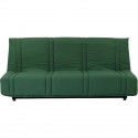 Clic clac 3 places LENA 20 - Tissu coton vert foret - Couchage 125x190 cm - L193 x P92 x H93 cm