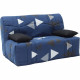 Banquette 2 places BZ DREAM - Tissu 100% Coton bikini bleu - Couchage 140x190 cm - L145 x P100 x H90 cm