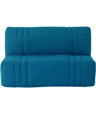 Banquette 2 places BZ DREAM - Tissu 100% Coton bleu canard - Couchage 140x190 cm - L145 x P100 x H90 cm