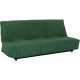 Clic clac 3 places LENA 20 - Tissu coton vert foret - Couchage 125x190 cm - L193 x P92 x H93 cm